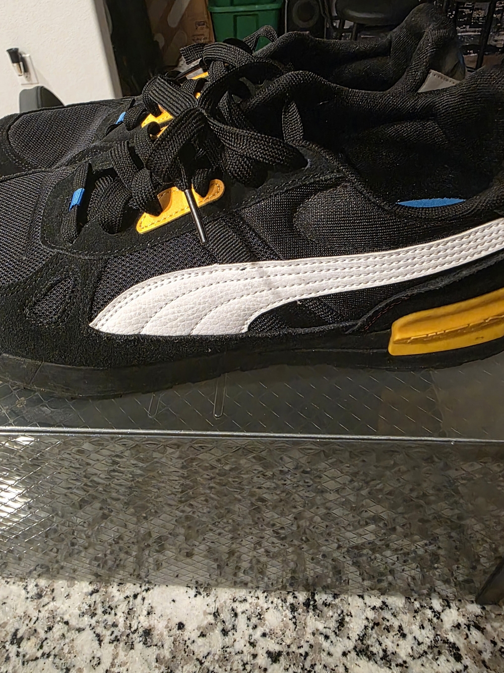 PUMA Mirage Mox / Mirage Sport in the Black / Vibrant Yellow / Electric Blue